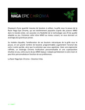 Razer NAGA EPIC CHROMA Manuel D'instructions