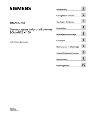 Siemens SIMATIC NET SCALANCE X-100 Instructions De Service