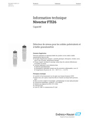 Endress+Hauser Nivector FTI26 Information Technique