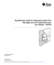 Sun Microsystems Sun Blade X6250 Mode D'emploi