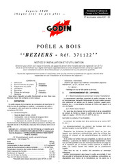 Godin 371122 Notice D'installation Et D'utilisation