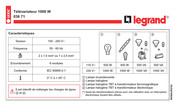 LEGRAND LEXIC 036 71 Manuel D'instructions