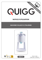 QUIGG GI1-F Notice D'utilisation