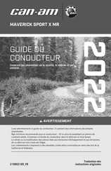 BRP can-am MAVERICK SPORT X MR 2022 Guide Du Conducteur