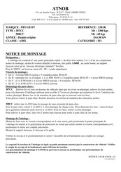 Atnor 2381R Notice De Montage