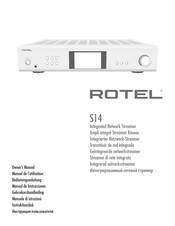 Rotel S14 Manuel De L'utilisateur