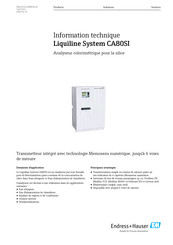 Endress+Hauser Liquiline System CA80SI Information Technique