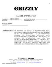 Grizzly 203 000 Manuel D'opérateur