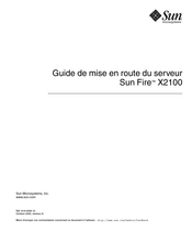 Sun Microsystems Fire X2100 Guide De Mise En Route