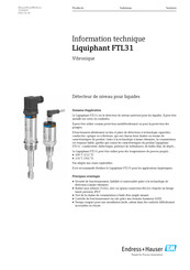Endress+Hauser Liquiphant FTL31 Information Technique