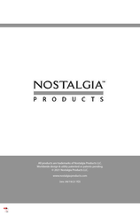 NOSTALGIA PRODUCTS NCCA5 Instructions Et Recettes