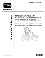 Toro GrandStand TURBO FORCE 91cm Manuel De L'utilisateur
