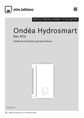 E.L.M. Leblanc Ondea Hydrosmar LC15 Serie Notice D'installation Et D'utilisation