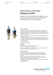 Endress+Hauser Indumax CLS54 Information Technique