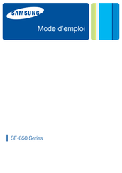 Samsung SF-650 Serie Mode D'emploi