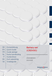 Simons Voss Technologies ZS40.990503 Guide Abrégé