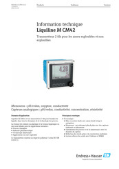 Endress+Hauser Liquiline M CM42 Information Technique
