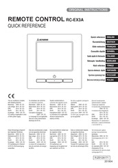 Mitsubishi Heavy Industries RC-EX3A Instructions Originales