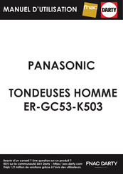 Panasonic ER-GC63 Mode D'emploi
