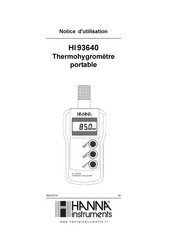 Hanna Instruments HI 93640 Notice D'utilisation