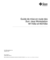 Sun Microsystems Java Workstation W2100z Guide De Mise En Route