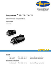 Haupt Torqmotore TG Mode D'emploi