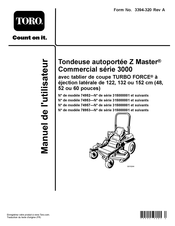 Toro Z Master 3000 Série Manuel De L'utilisateur