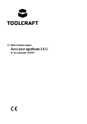 TOOLCRAFT Accu pour agrafeuse 3,6 Li Mode D'emploi Original