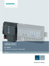 Siemens SIMATIC ET 200SP CPU 1512SP-1 PN Manuel