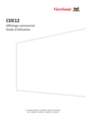 Viewsonic CDE12 Guide D'utilisation