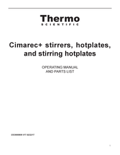 Thermo Scientific Cimarec+ Mode D'emploi