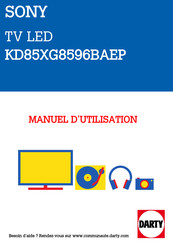 Sony KD85XG8596BAEP Guide De Référence