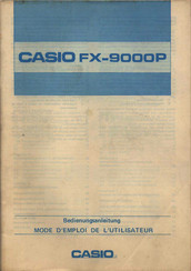 Casio FX-9000P Mode D'emploi De L'utilisateur