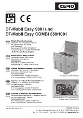 CEMO DT-Mobil Easy COMBI 850/100 Manuel D'utilisation