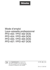 Miele PFD 405 DOS Mode D'emploi