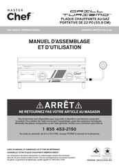 Master Chef CRILL TURISMO G32920 Manuel D'assemblage Et D'utilisation