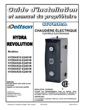 Dettson HYDRAR20-E2401M Guide D'installation Et Manuel Du Propriétaire