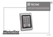 Motorline professional TEC100 Notice Pour L'utilisateur/Installateur