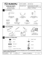 Subaru H001SAN100 Instructions D'installation