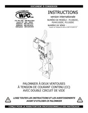 WPG P11002DC Manuel D'instructions