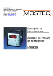 Mostec M9836 Mode D'emploi