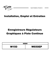 OMC W150 Serie Instructions Pour L'installation, Emploi Et Entretien