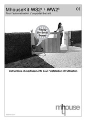 Mhouse WW2S Instructions Et Avertissements Pour L'installation Et L'utilisation