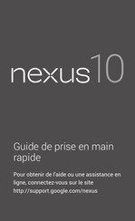 Samsung nexus 10 Guide De Prise En Main Rapide