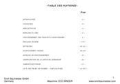 ERICH BAUMEISTER ECO BINDER 175 Manuel D'utilisation