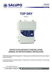 SALUPO TOP DRY SA 654. Serie Notice D'utilisation Et D'installation