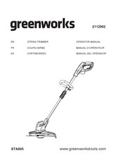 GreenWorks STA805 Manuel D'opérateur