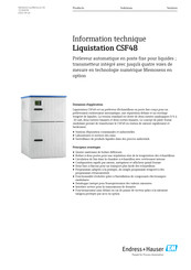 Endress+Hauser Liquistation CSF48 Information Technique