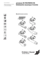 Endress+Hauser promass 80 PROFIBUS-PA Manuel De Mise En Service