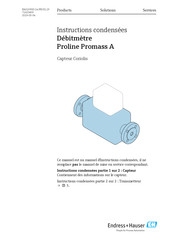 Endress+Hauser Proline Promass A Instructions Condensées